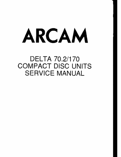 Acram 70.2-170 Acram CD service manuel